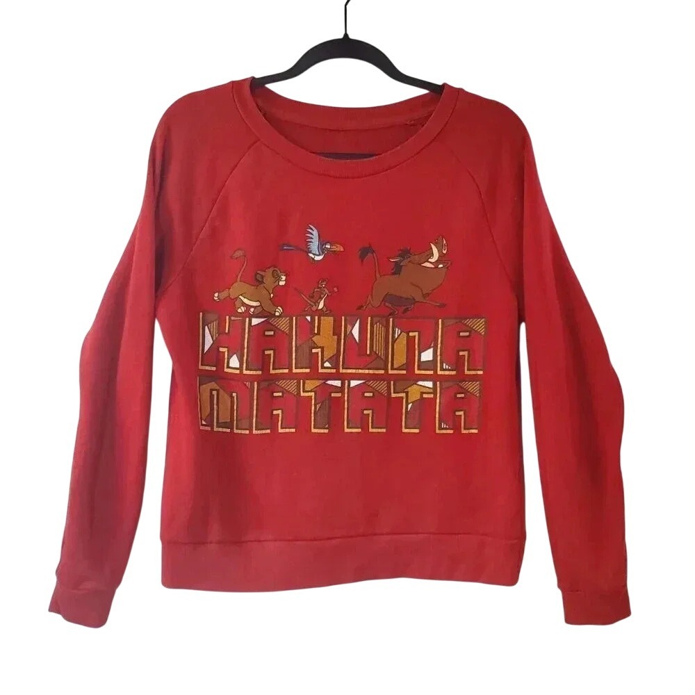 Kids The Lion King Hakuna Matata Red Pullover Sweatshirt Disney